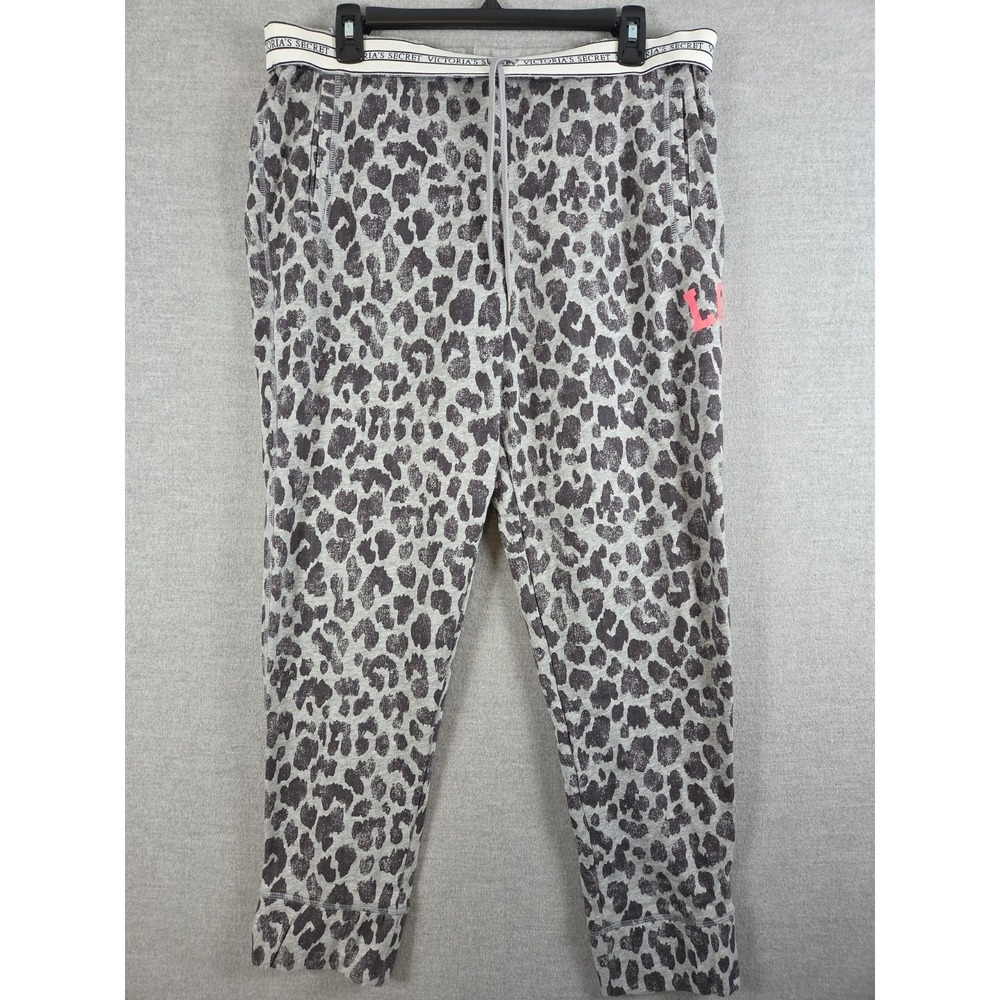 Victoria's Secret PINK L Active High Waist LOVE Leggings‎ Cheetah Gray Vintage